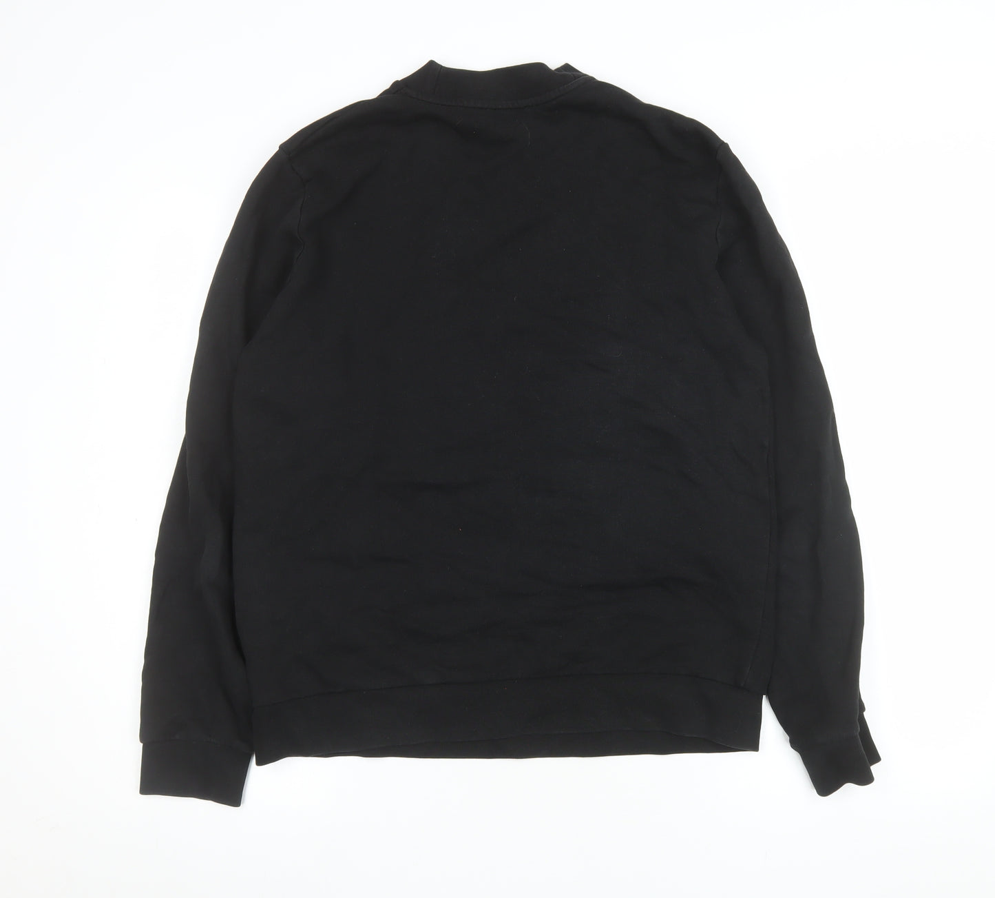 COS Men's Black Cotton Crew Neck Long Sleeve Sweatshirt L