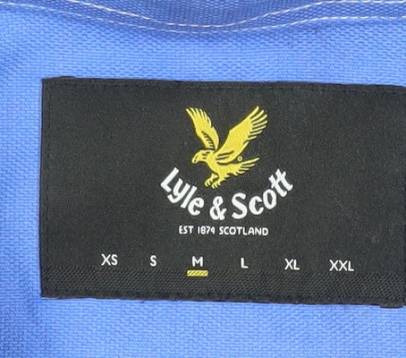 Lyle & Scott Men's Blue Short Sleeve Button-Up Cotton Shirt M