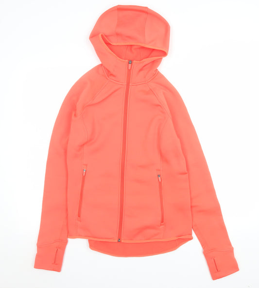 Marks and Spencer Women’s Orange Hooded Full Zip Softshell Jacket Size 10