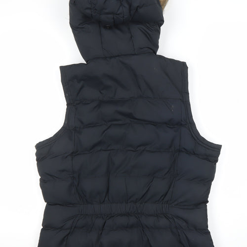 TOG24 Women's Black Size 10 Hooded Puffer Waistcoat Gilet