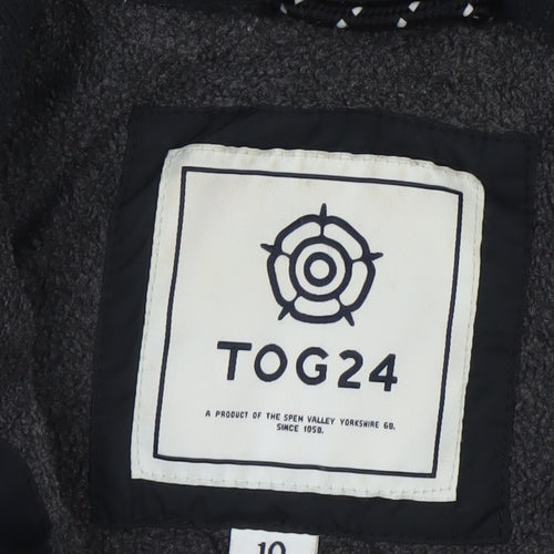 TOG24 Women's Black Size 10 Hooded Puffer Waistcoat Gilet