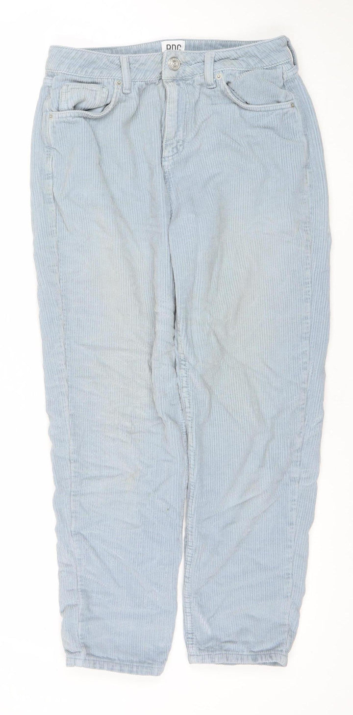 BDG Urban Outfitters Women's Blue Mom Corduroy Trousers W29 L30 Cotton
