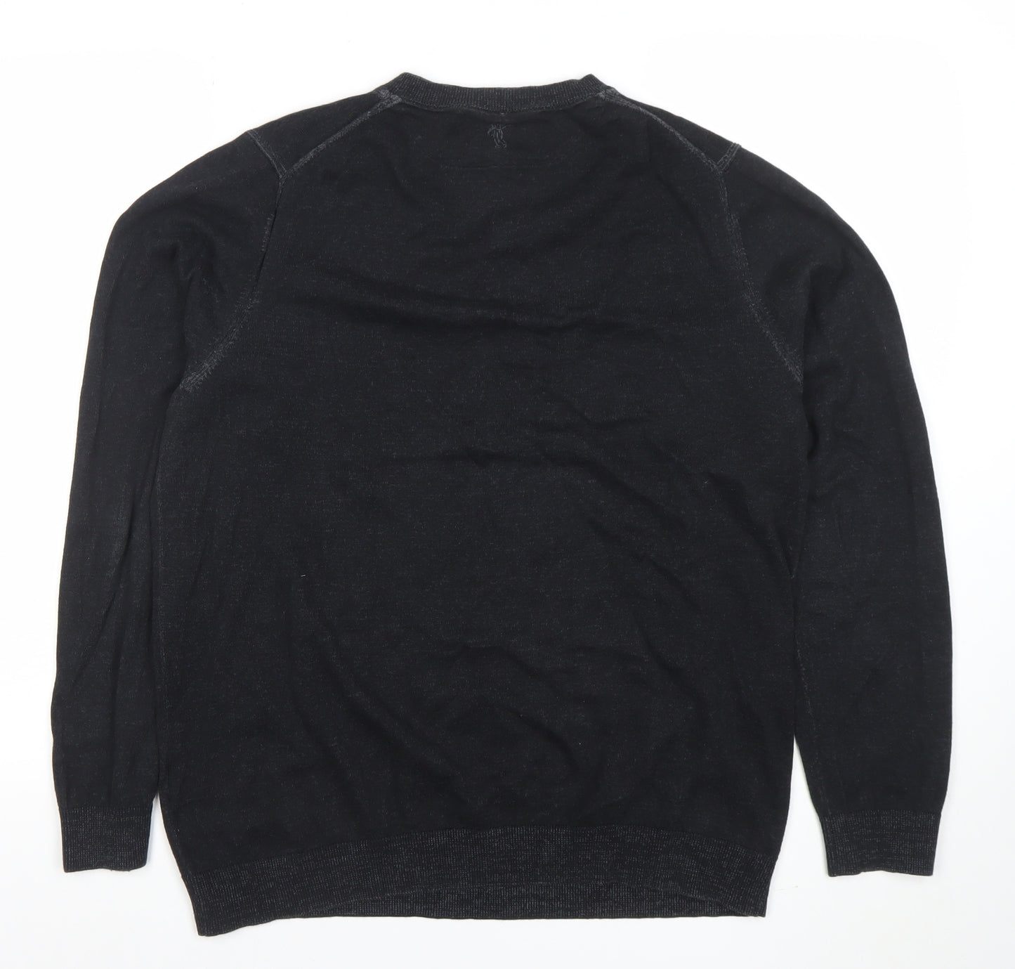 Ashworth Men's Black Cotton V-Neck Golf Jumper Size M