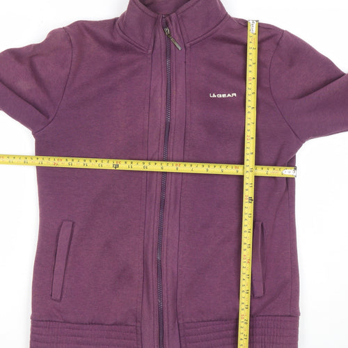 LA Gear Womens Purple Full Zip Basic Jacket Size 10