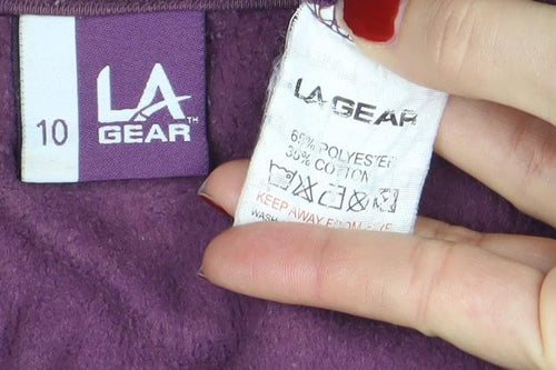LA Gear Womens Purple Full Zip Basic Jacket Size 10