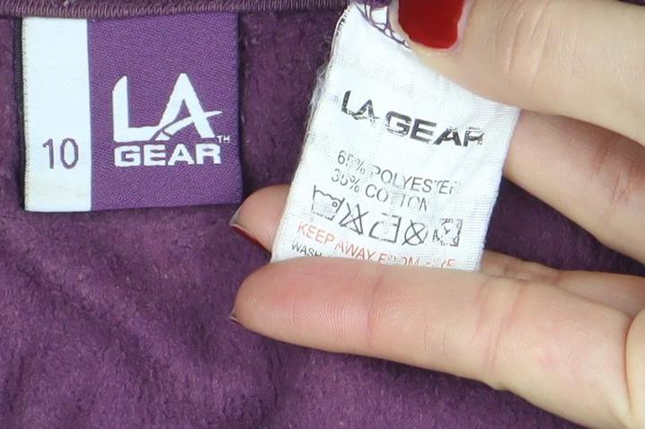 LA Gear Womens Purple Full Zip Basic Jacket Size 10