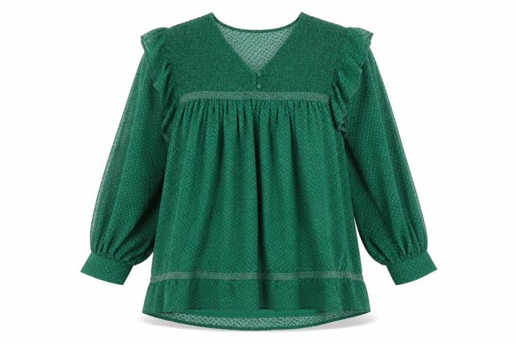 ASOS Design Women’s Green Smocked V-Neck Fit & Flare Dress Size 16