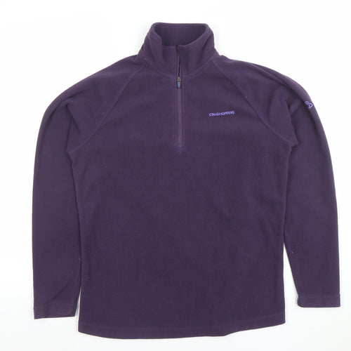 Craghoppers Women's Purple Fleece Half Zip Jacket Size 10