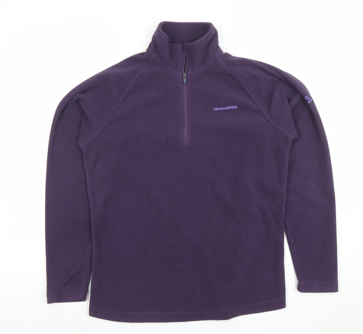 Craghoppers Women's Purple Fleece Half Zip Jacket Size 10