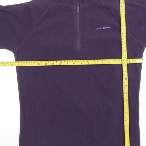 Craghoppers Women's Purple Fleece Half Zip Jacket Size 10