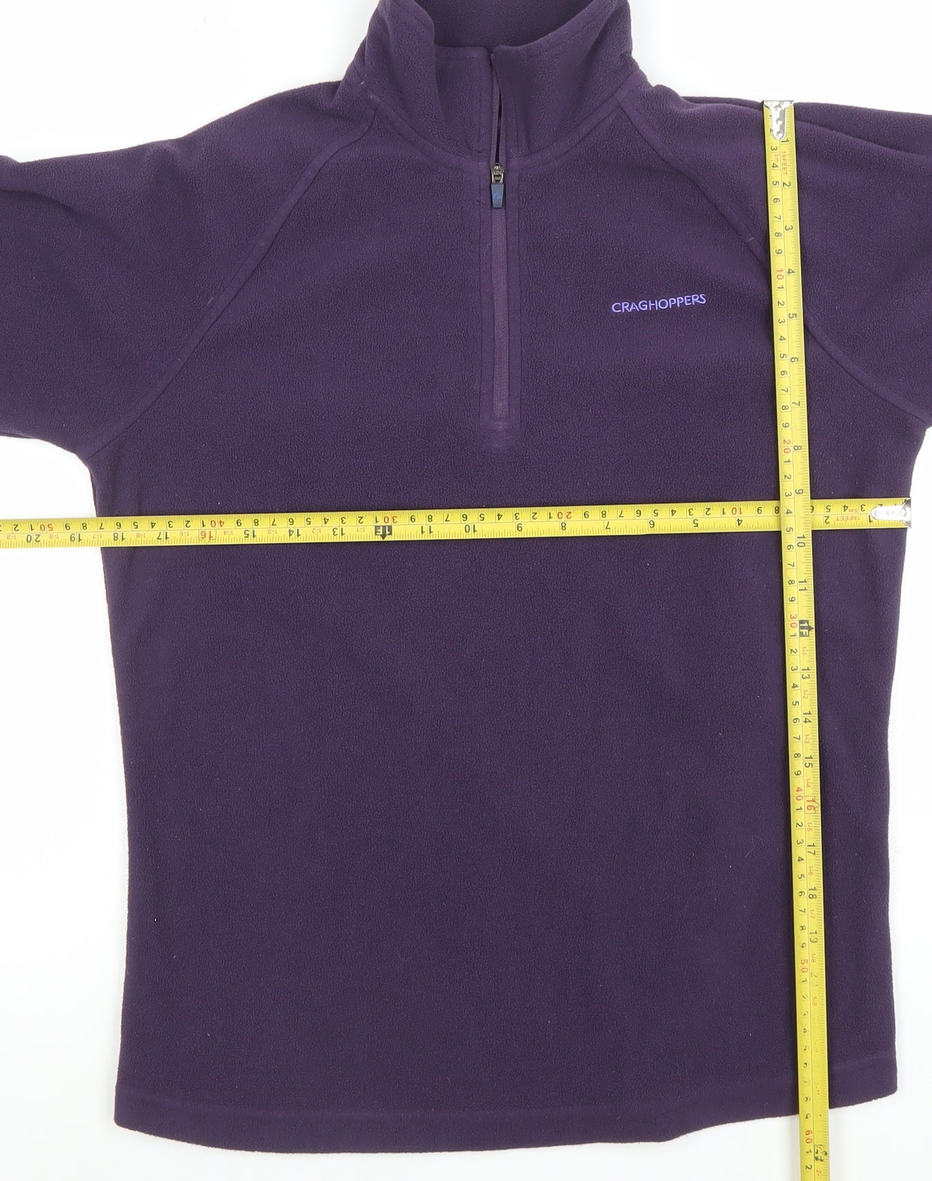 Craghoppers Women's Purple Fleece Half Zip Jacket Size 10