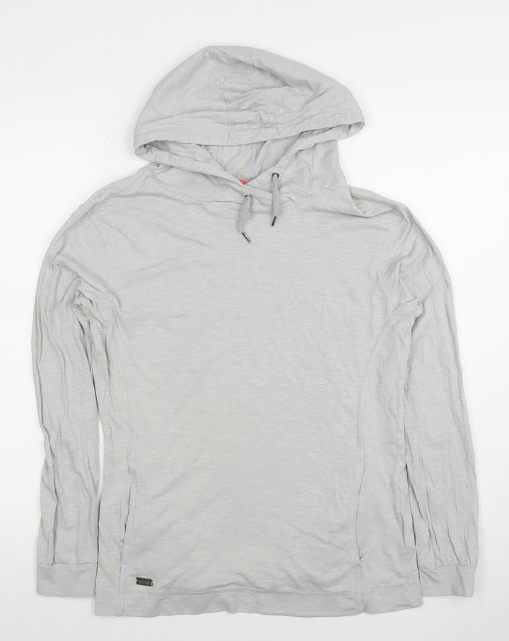 Regatta Women Grey Cotton Lightweight Pullover Hoodie UK 12