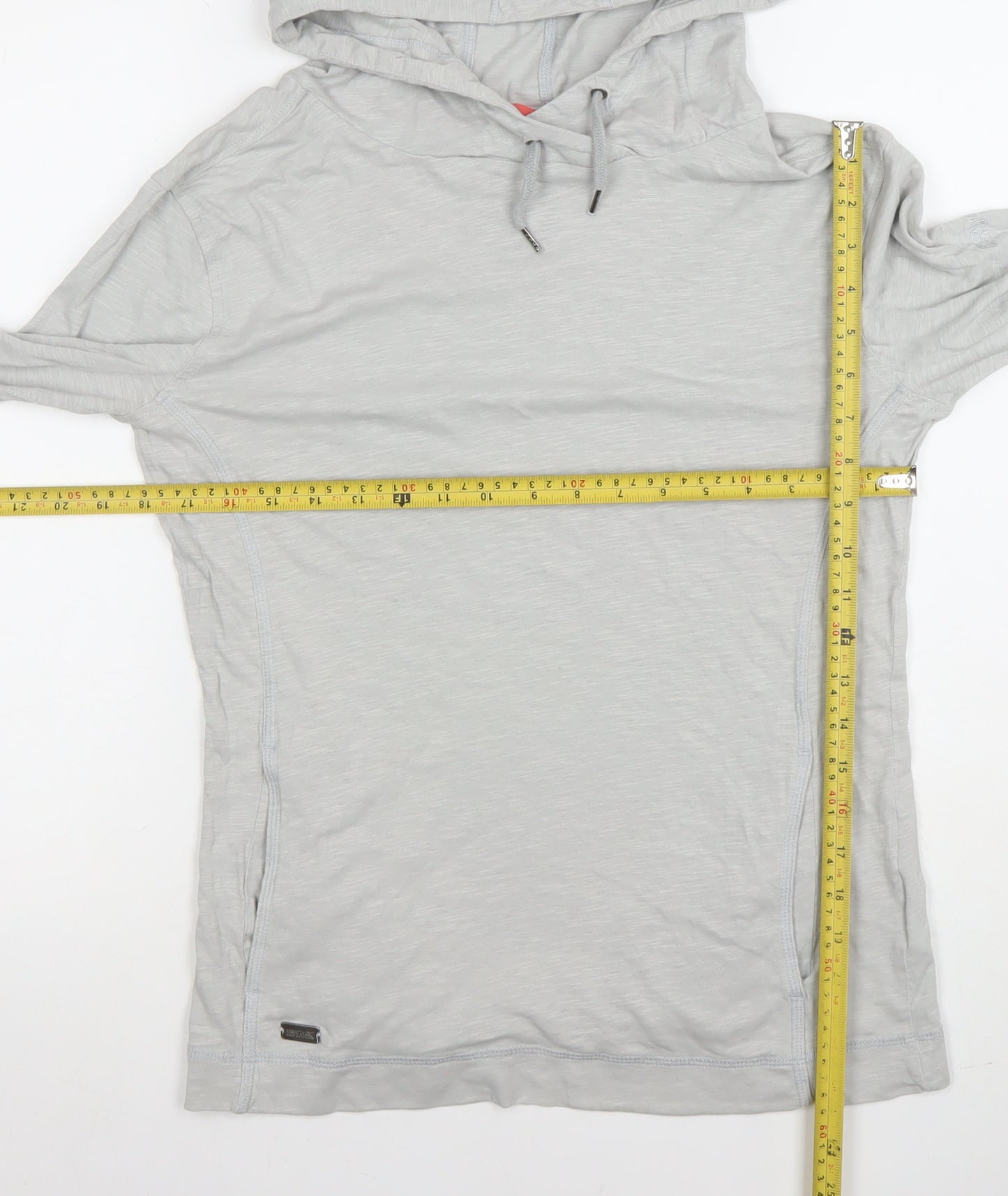 Regatta Women Grey Cotton Lightweight Pullover Hoodie UK 12