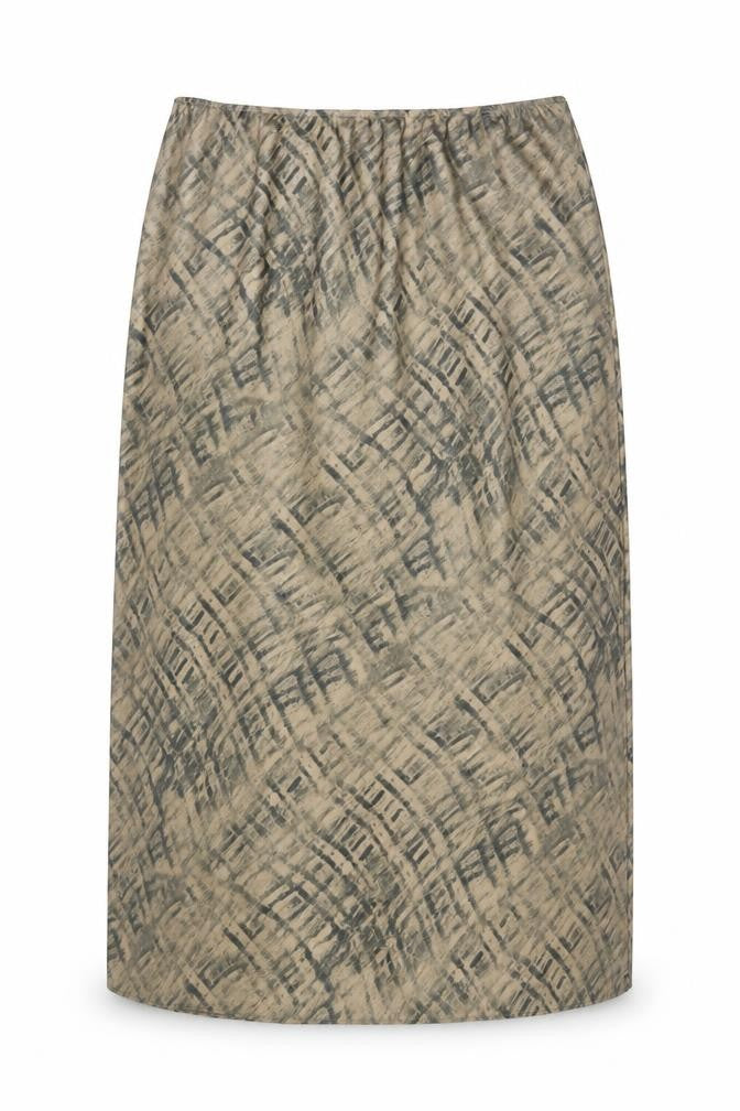 ASOS Women Beige Geometric Midi Bubble Hem Skirt Size 18