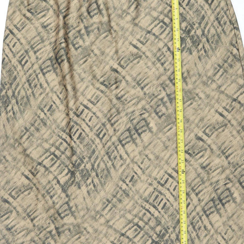 ASOS Women Beige Geometric Midi Bubble Hem Skirt Size 18