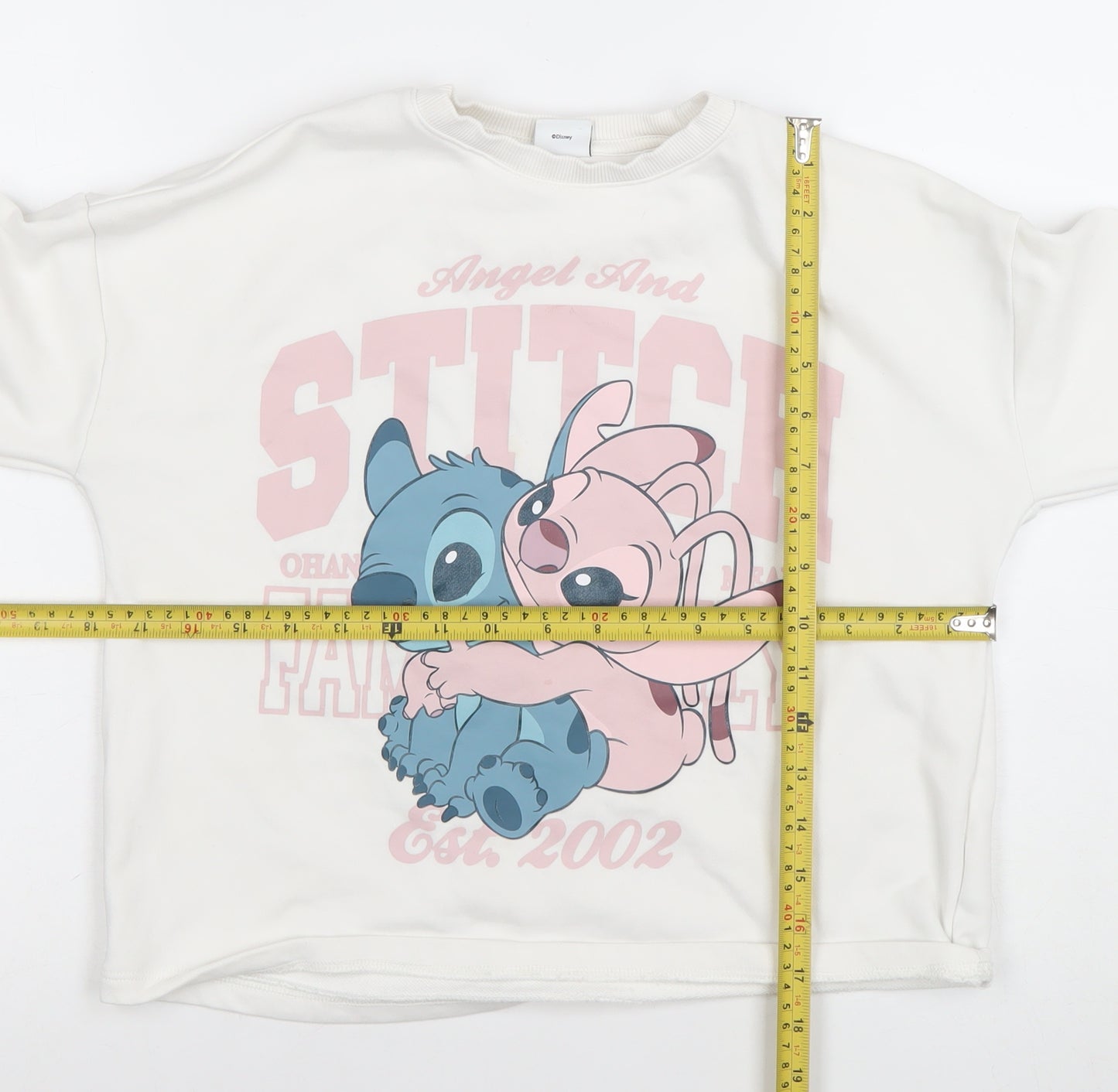 Disney Girls White Lilo & Stitch Pullover Sweatshirt 14 Years