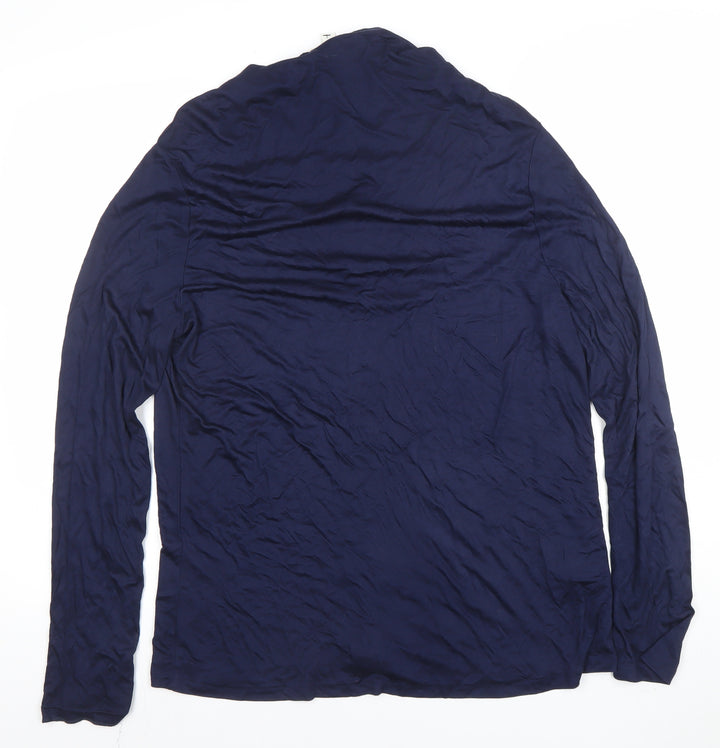 Jaeger Women's Blue Long Sleeve Viscose Basic Blouse Size 16