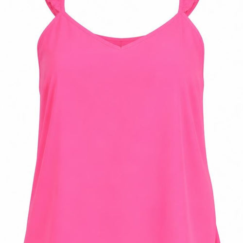 Lipsy London Womens Pink Size 14 Ruffle Strap Camisole Top