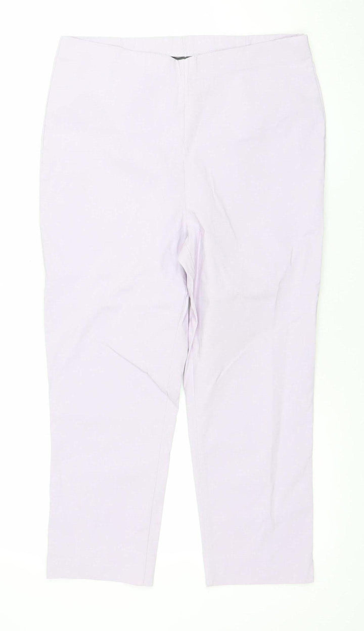 Bonmarché Women’s Purple Stretch Cotton Trousers Size 12