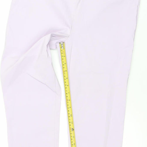 Bonmarché Women’s Purple Stretch Cotton Trousers Size 12