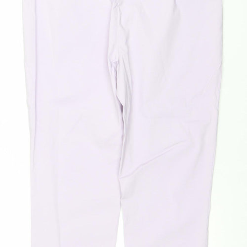 Bonmarché Women’s Purple Stretch Cotton Trousers Size 12