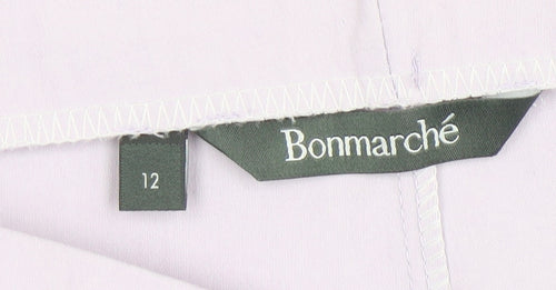Bonmarché Women’s Purple Stretch Cotton Trousers Size 12