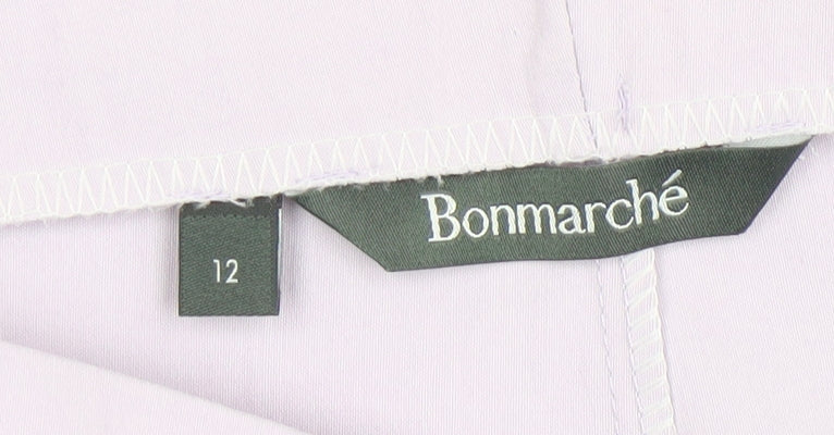 Bonmarché Women’s Purple Stretch Cotton Trousers Size 12