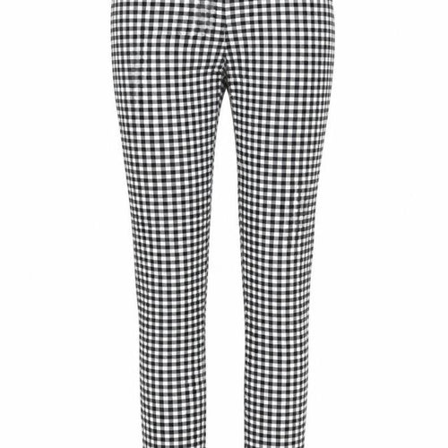 New Look Women’s Black Check Slim Fit Stretch Trousers Size 6