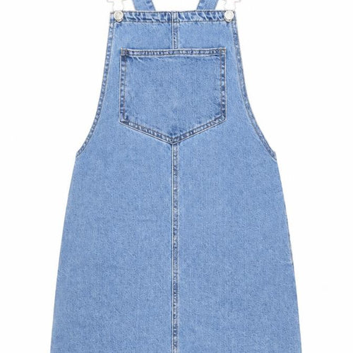 Denim Co. Women's Blue Cotton Pinafore Dress Size 10