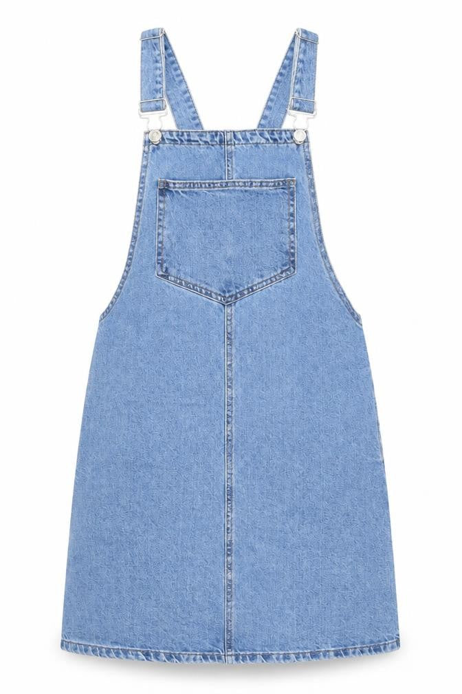 Denim Co. Women's Blue Cotton Pinafore Dress Size 10
