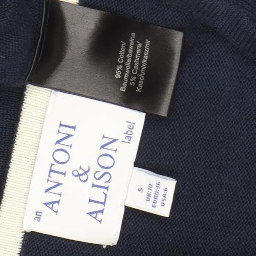 Antoni & Alison Women’s Navy Blue Knit Bodycon Bow Dress Size S