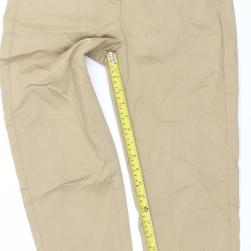 Marks and Spencer Womens Beige Chino Trousers Size 10 Long