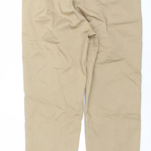 Marks and Spencer Womens Beige Chino Trousers Size 10 Long