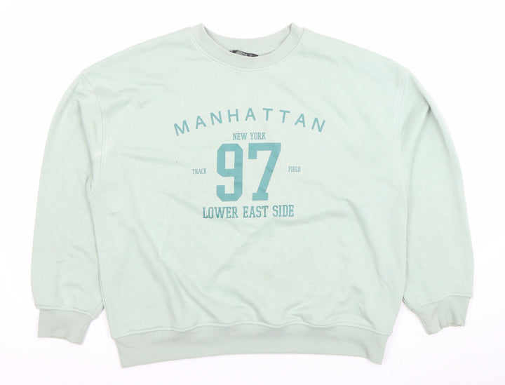 Dunnes Women Light Green Manhattan 97 Crew Neck Sweatshirt Size M