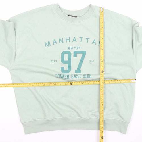 Dunnes Women Light Green Manhattan 97 Crew Neck Sweatshirt Size M
