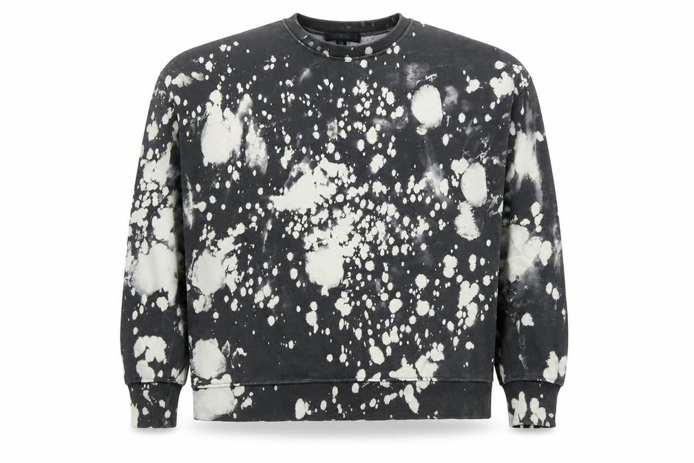 Missguided Women Black & White Tie Dye Pullover Sweatshirt UK 8