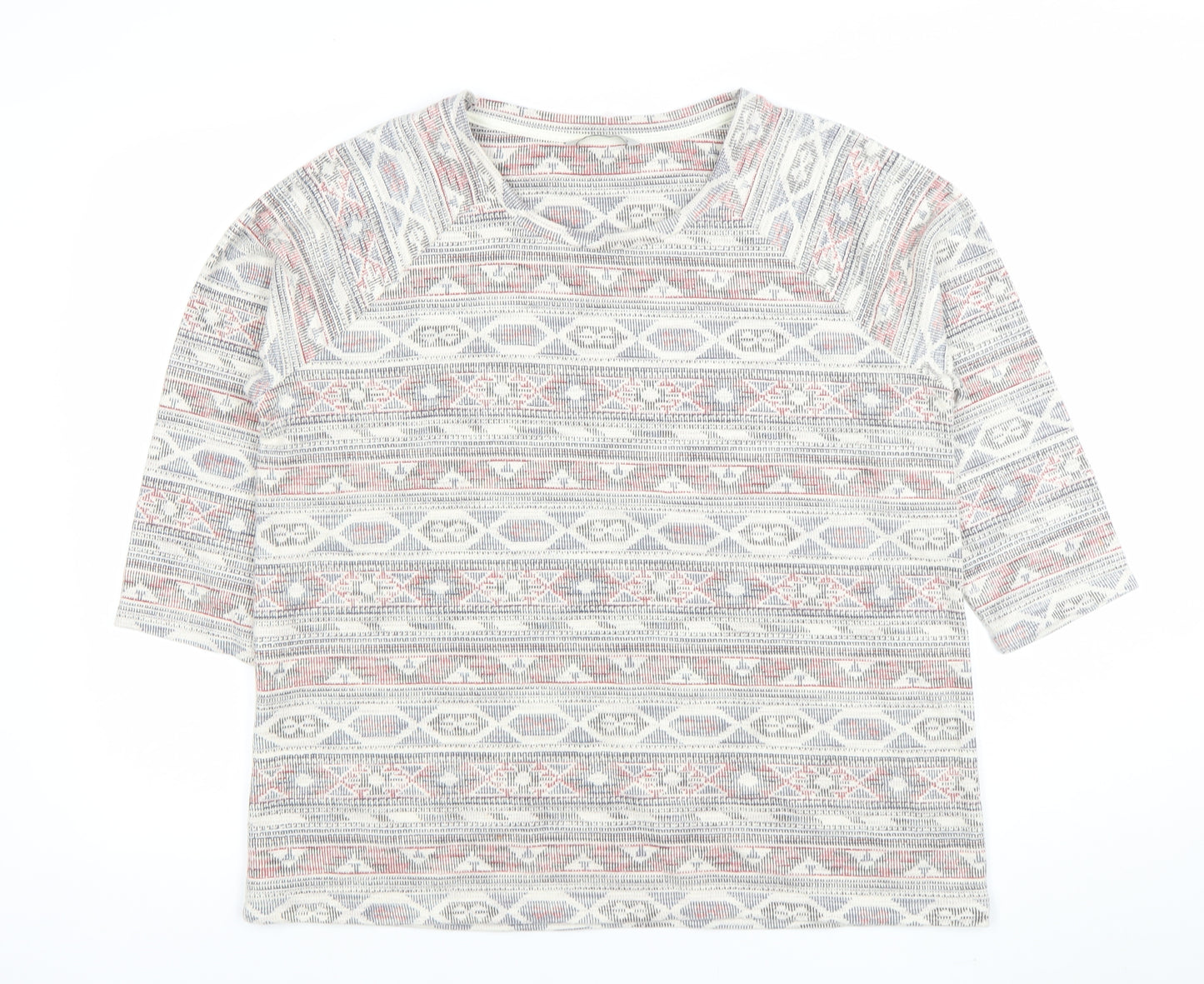 Tu Women’s Multicoloured Geometric Knit T-Shirt Size 18