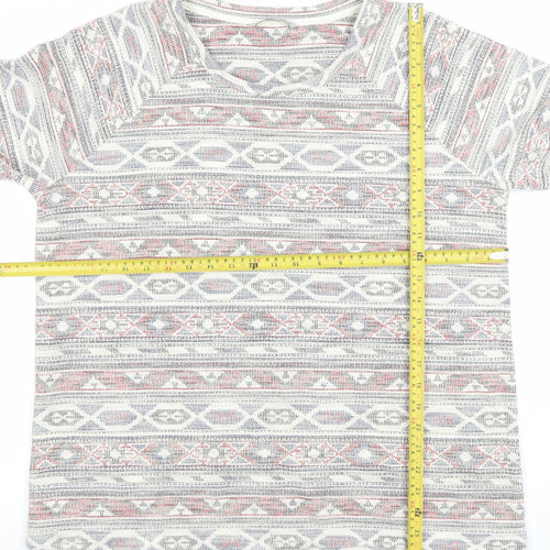 Tu Women’s Multicoloured Geometric Knit T-Shirt Size 18