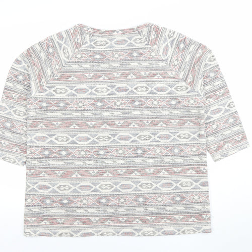 Tu Women’s Multicoloured Geometric Knit T-Shirt Size 18
