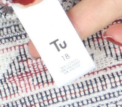 Tu Women’s Multicoloured Geometric Knit T-Shirt Size 18