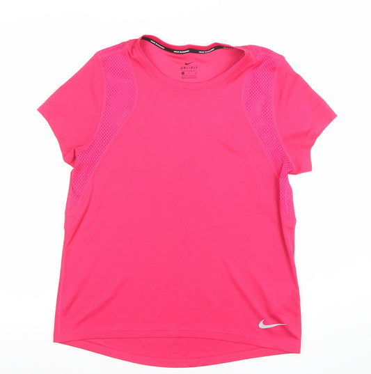 Nike Women's Pink Dri-Fit Running T-Shirt Small Short Sleeve Lightweight