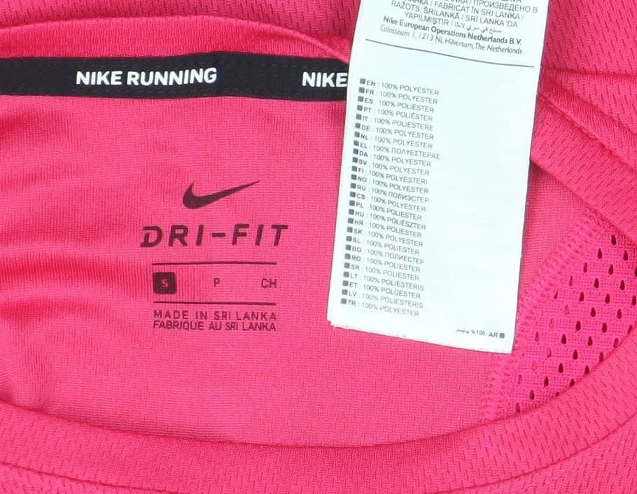 Nike Women's Pink Dri-Fit Running T-Shirt Small Short Sleeve Lightweight