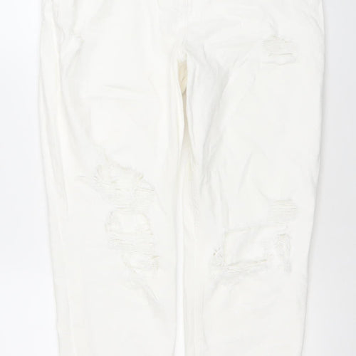 Primark Women’s White Distressed Skinny Jeans Size 10