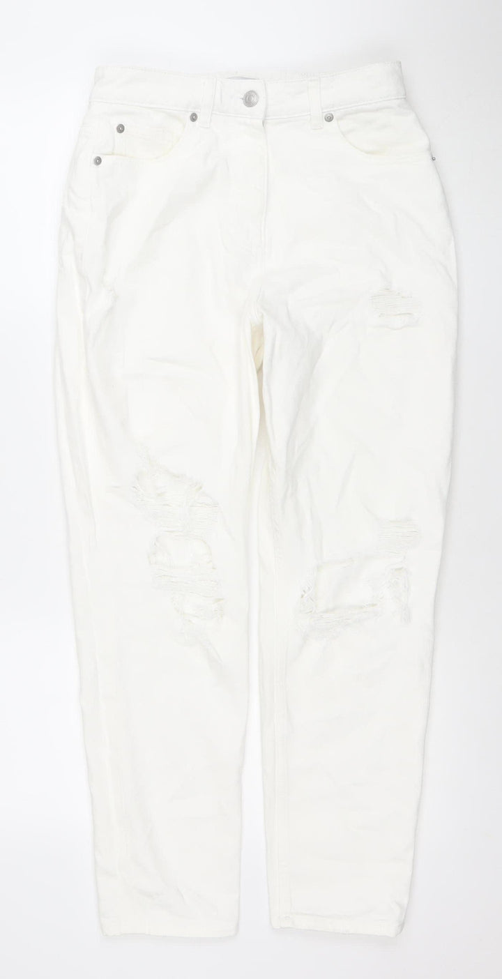 Primark Women’s White Distressed Skinny Jeans Size 10