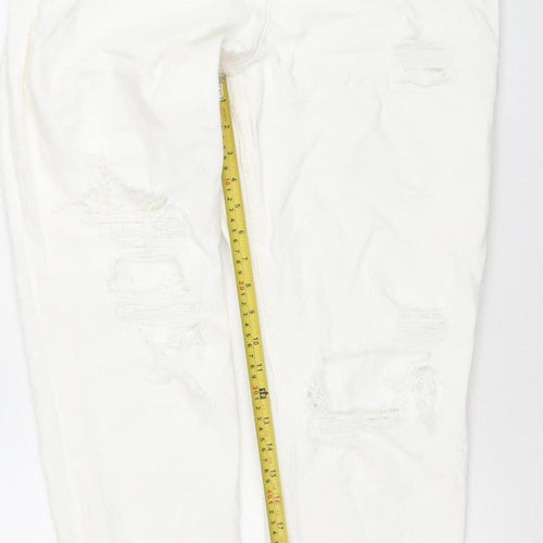 Primark Women’s White Distressed Skinny Jeans Size 10