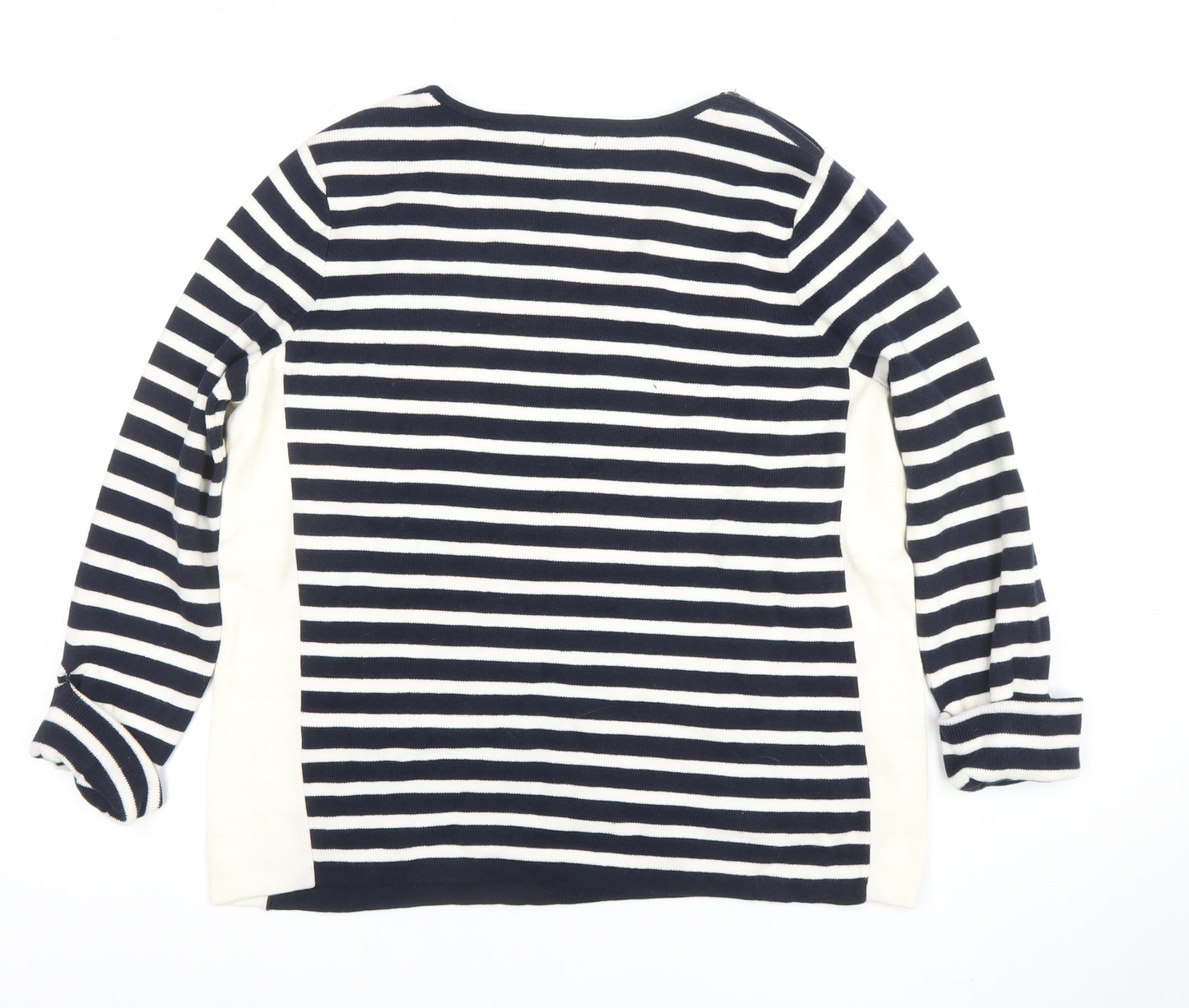 Mercer & Madison Women's Blue Striped Cotton Jumper Size 14 L