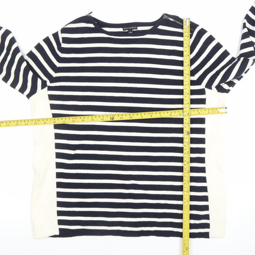 Mercer & Madison Women's Blue Striped Cotton Jumper Size 14 L