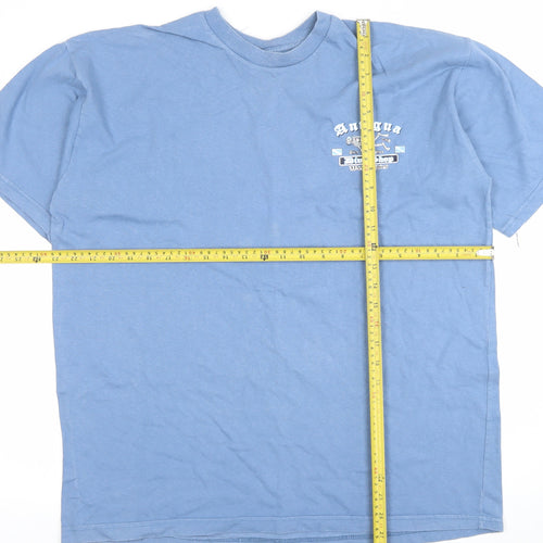 Jerzees Men's Blue Antigua Dive Shop Graphic Cotton T-Shirt XL