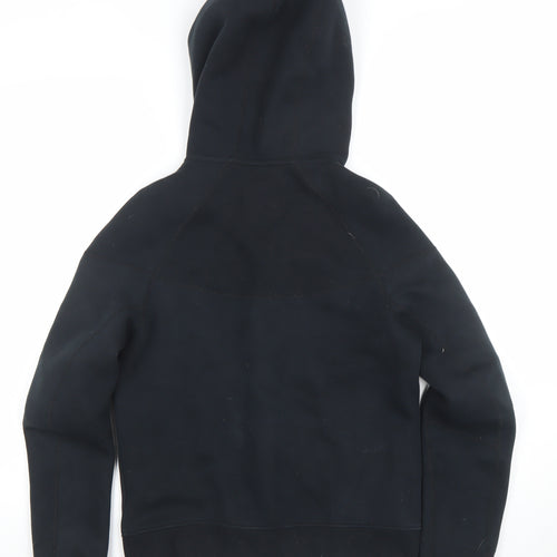 Nike Boys Black Full Zip Hoodie Size L 147-158cm Softshell Logo Pockets
