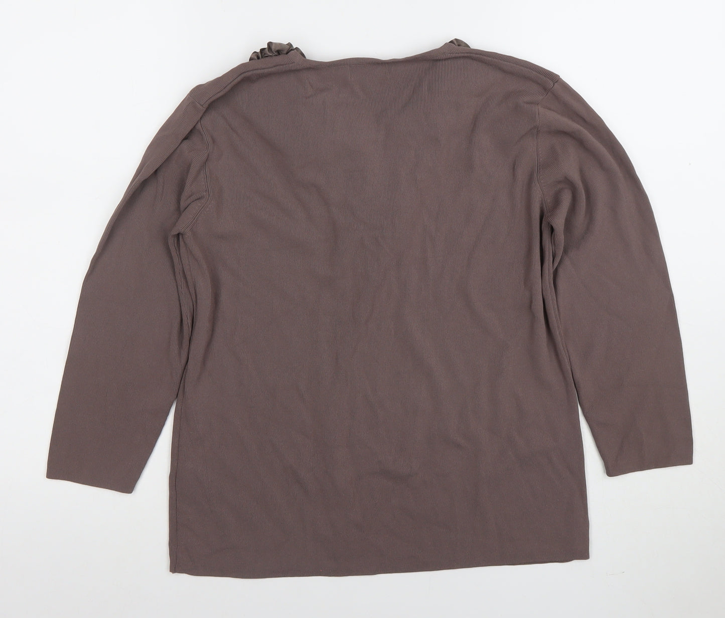 Talisa Women’s Brown Long Sleeve Tunic Blouse Size 2 Viscose Knit Top
